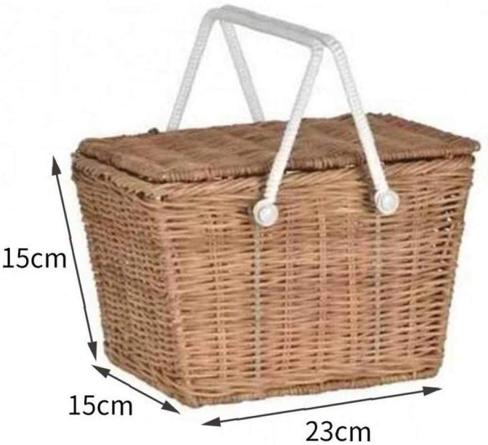 CULER Multifunktionale Rattan Kid Spielzeug Lagerung Eimer Woven beweglicher Picknick-Korb mit Griff