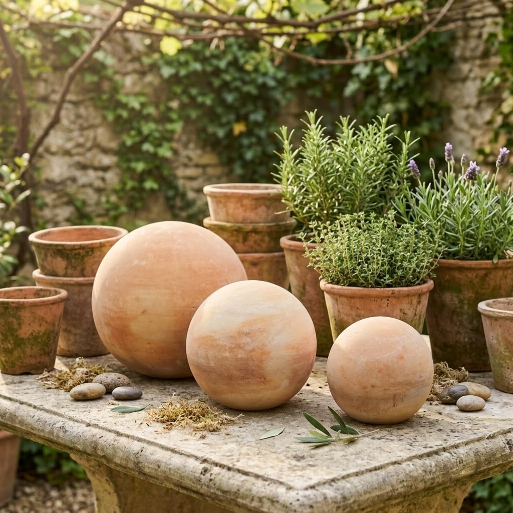 Teramico Dekokugel Gartenkugel glasiert -Blau, Grün, Anthrazit, Türkis, Aqua- sehr hochwertig frostf