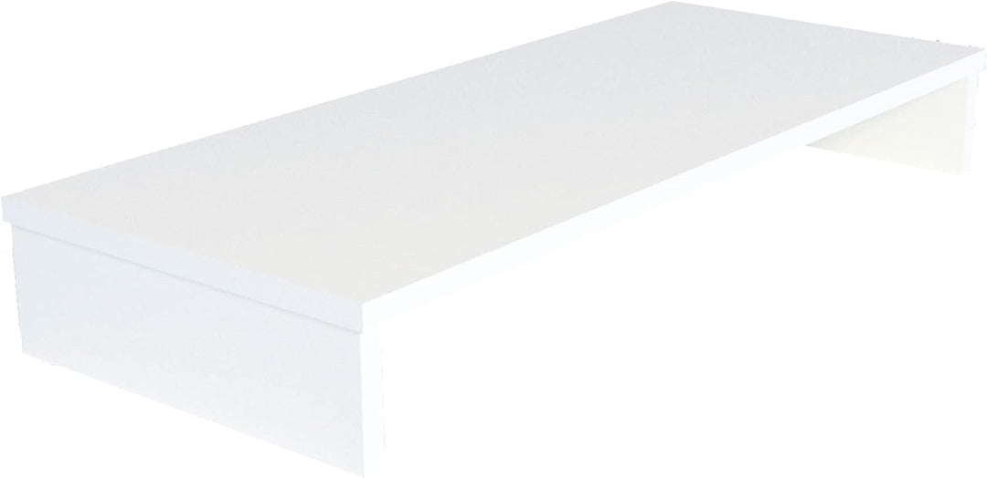 Henor TV-Ständer aus FSC® Holz, TV-Bildschirmerhöhung, 85 x 35 x 12 cm, Tragkraft 50 kg, Weiss 85x35