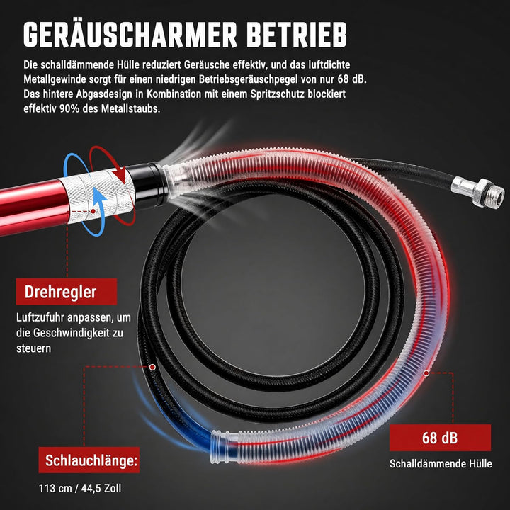 Micro Stabschleifer, Mini Druckluft Stabschleifer Druckluftschleifer,65000 U/Min Luftschleifer Gerad