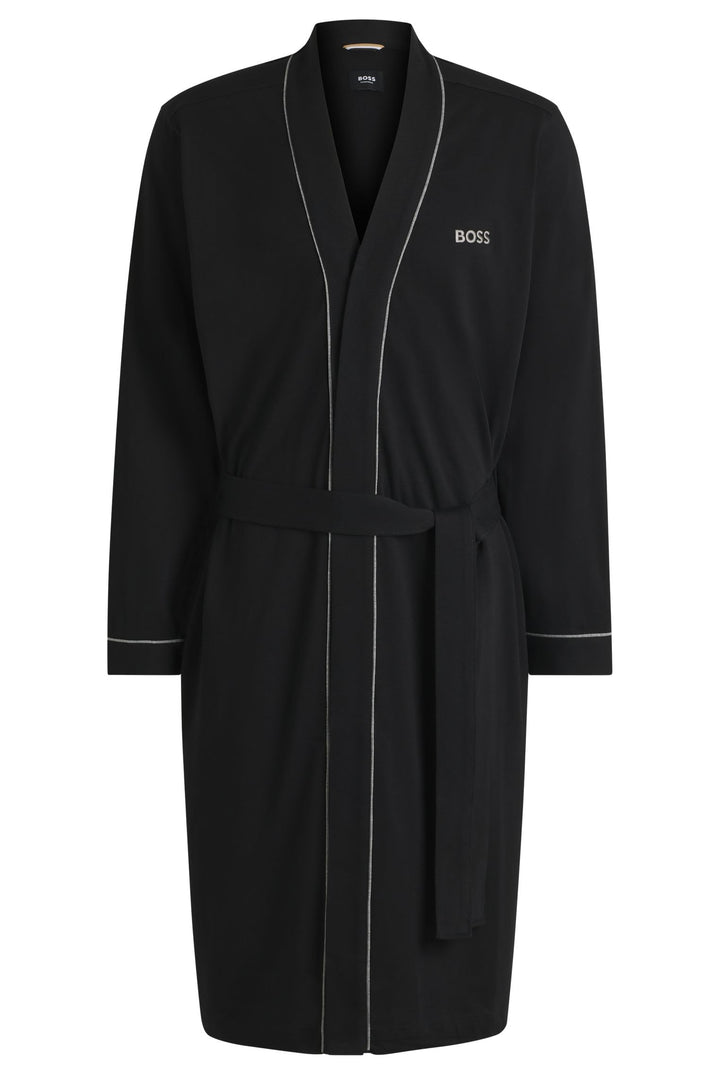 BOSS Bademantel Kimono aus weichem Baumwoll-Jersey S Black 001, S Black 001