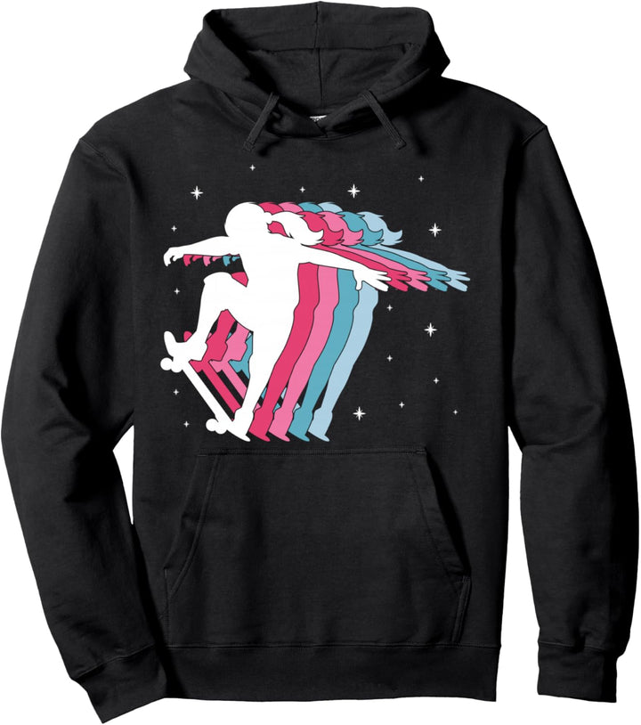 Skater Girl Skateboard Stunt Mädchen Geschenke Pullover Hoodie