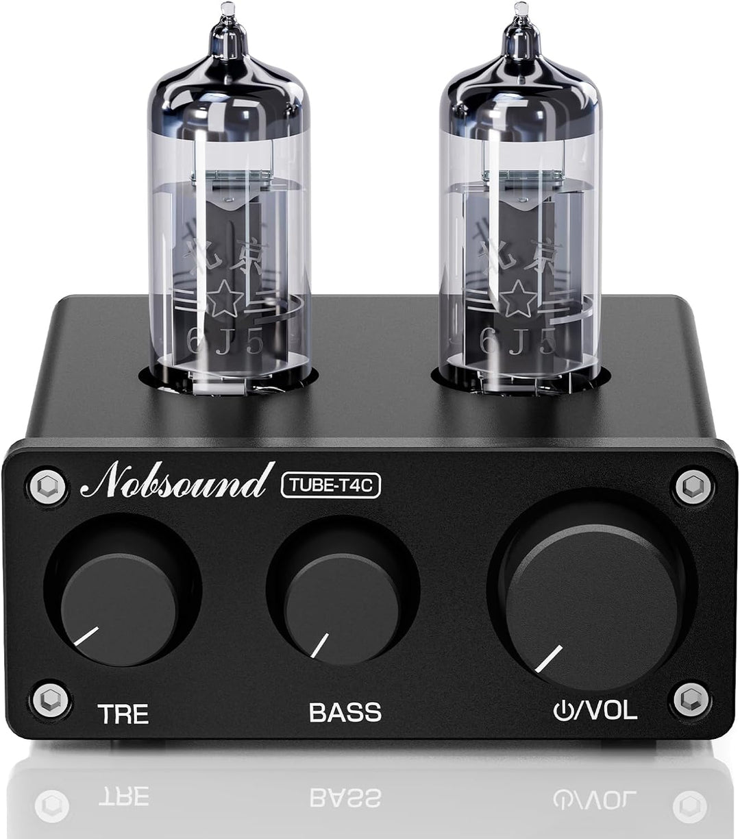 Nobsound Mini HiFi Röhren Vorverstärker: Stereo Audio Preamp der Klasse A mit Bass- und Höhenregelun
