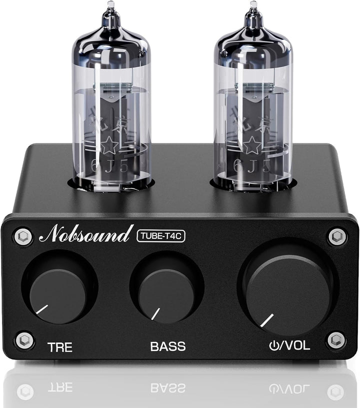 Nobsound Mini HiFi Röhren Vorverstärker: Stereo Audio Preamp der Klasse A mit Bass- und Höhenregelun
