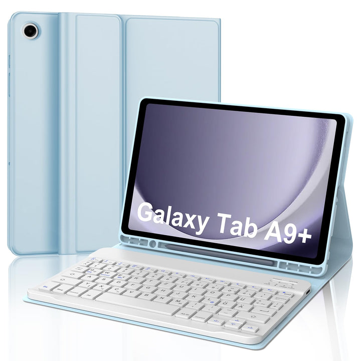 Tastatur Hülle Für Samsung Galaxy Tab A9 Plus 11 Zoll 2023, Tastatur Für Samsung Galaxy Tab A9+ 11 S