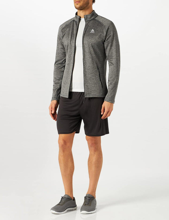 Odlo Herren FLI Jacke Fleecejacke Fleecepullover S dark grey melange, S dark grey melange