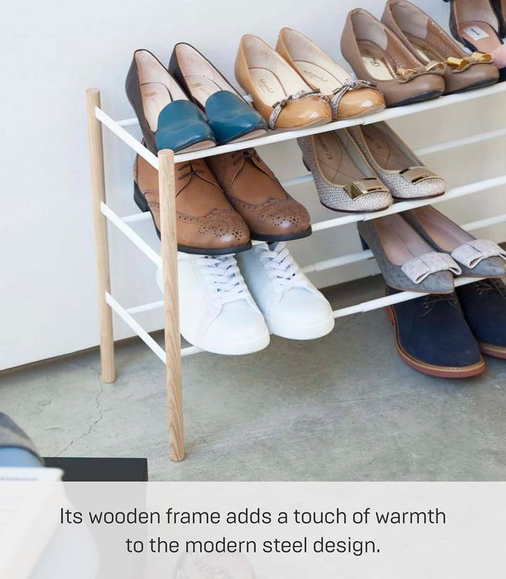Expand. Shoe Rack - Plain - white Weiss, Weiss