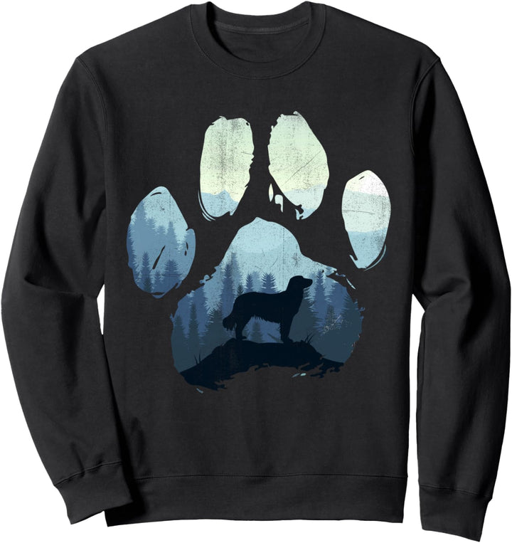 Kooikerhondje Hundepfote Mom Dad Mountains Sweatshirt