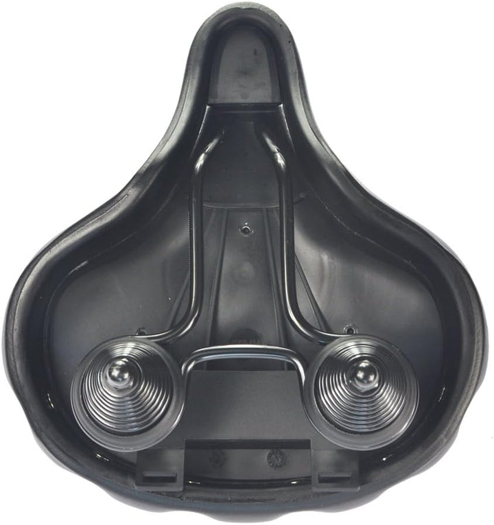 UPANBIKE Fahrradsattel Superweich Komfortabel Leder Stossdämpfend Erweitertes Federkissen Schwarz, S