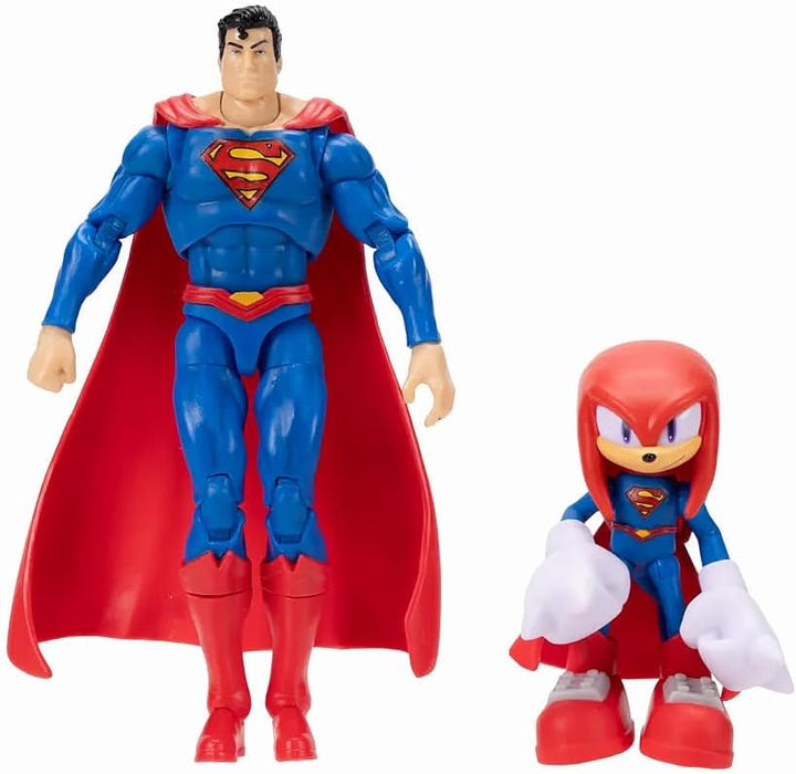 Sonic The Hedgehog DC x Sonic 2.5 Figur Dr. Eggman (Solid) 6,3 Cm Knöchel und 12,7 Cm Superman, 6,3
