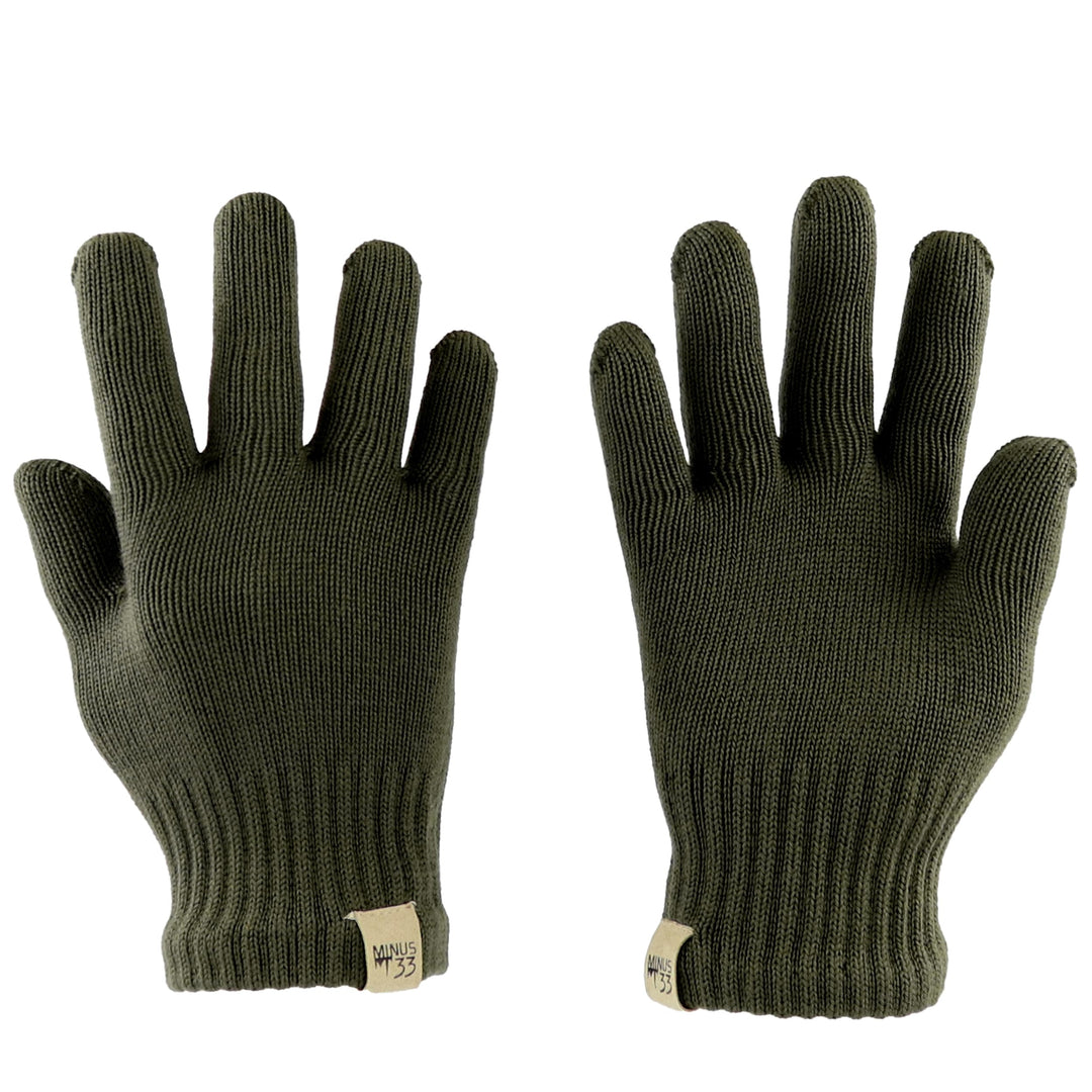 Minus33 Merino Wool Handschuheinlage schwarz M Braunoliv, M Olivgrün