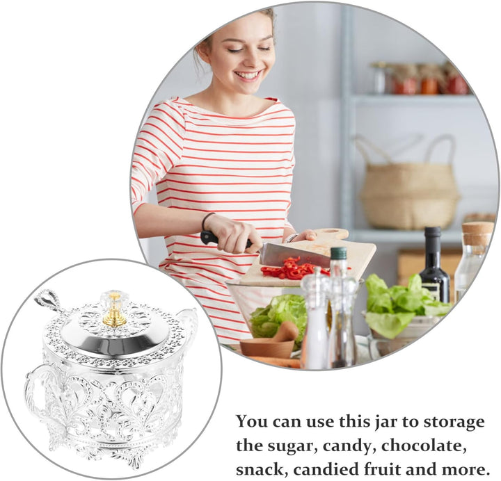 Toyvian Vorratsglas Aus Kunstglas Mit Deckel Und Löffel Transparente Zuckerdose Für Küche Praktische