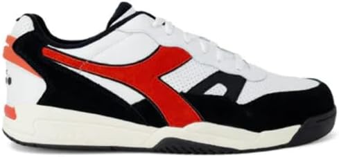 Diadora Winner Herren Sneaker Weiss 40 EU D0611 White Black Indigo Bunting, 40 EU D0611 White Black