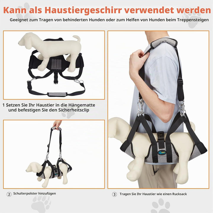 Ownpets Hundepflege Hängematte, Hängematten Geschirr mit 4 Haken, für Baden Waschen Pflegen und Nage