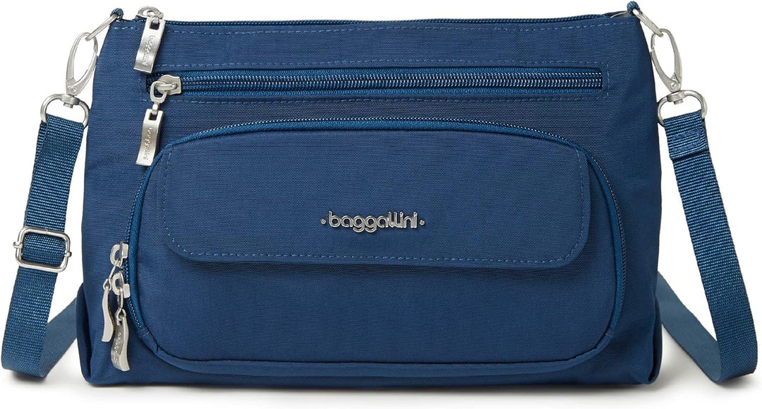 Baggallini Damen Umhängetasche Original RFID Everyday Crossbody Bag Pazifik, Pazifik