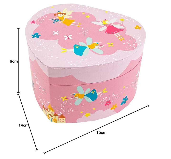 Trousselier 6230502 Musikspieluhr in Herz-Form, Prinzessin, Spieldose für Kinder