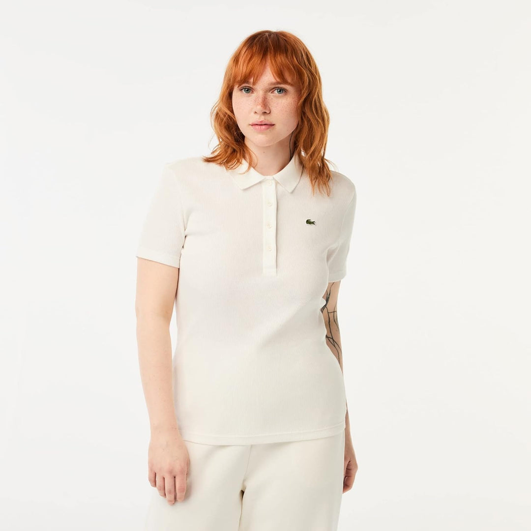Lacoste - Damen Polo Kurzarm 38 Blume, 38 Blume