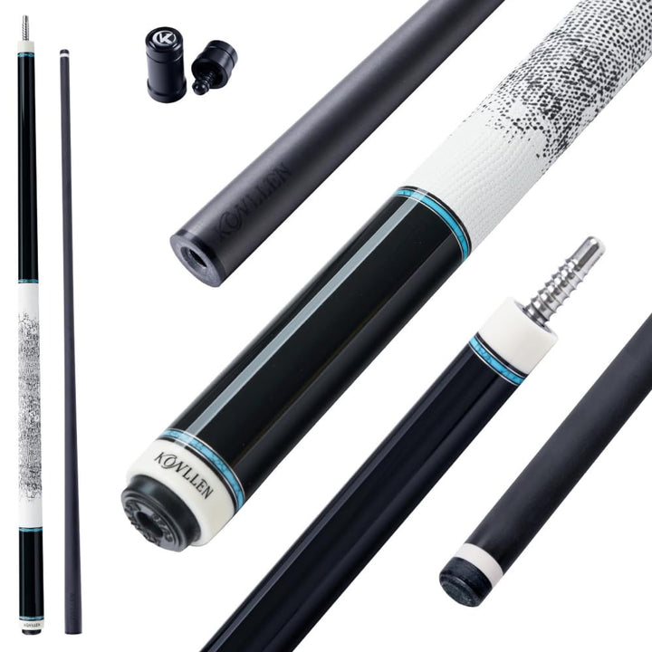 KONLLEN Billardqueue aus Carbonfaser, 147cm, professionelles Billardqueue für Erwachsene, Vollcarbon