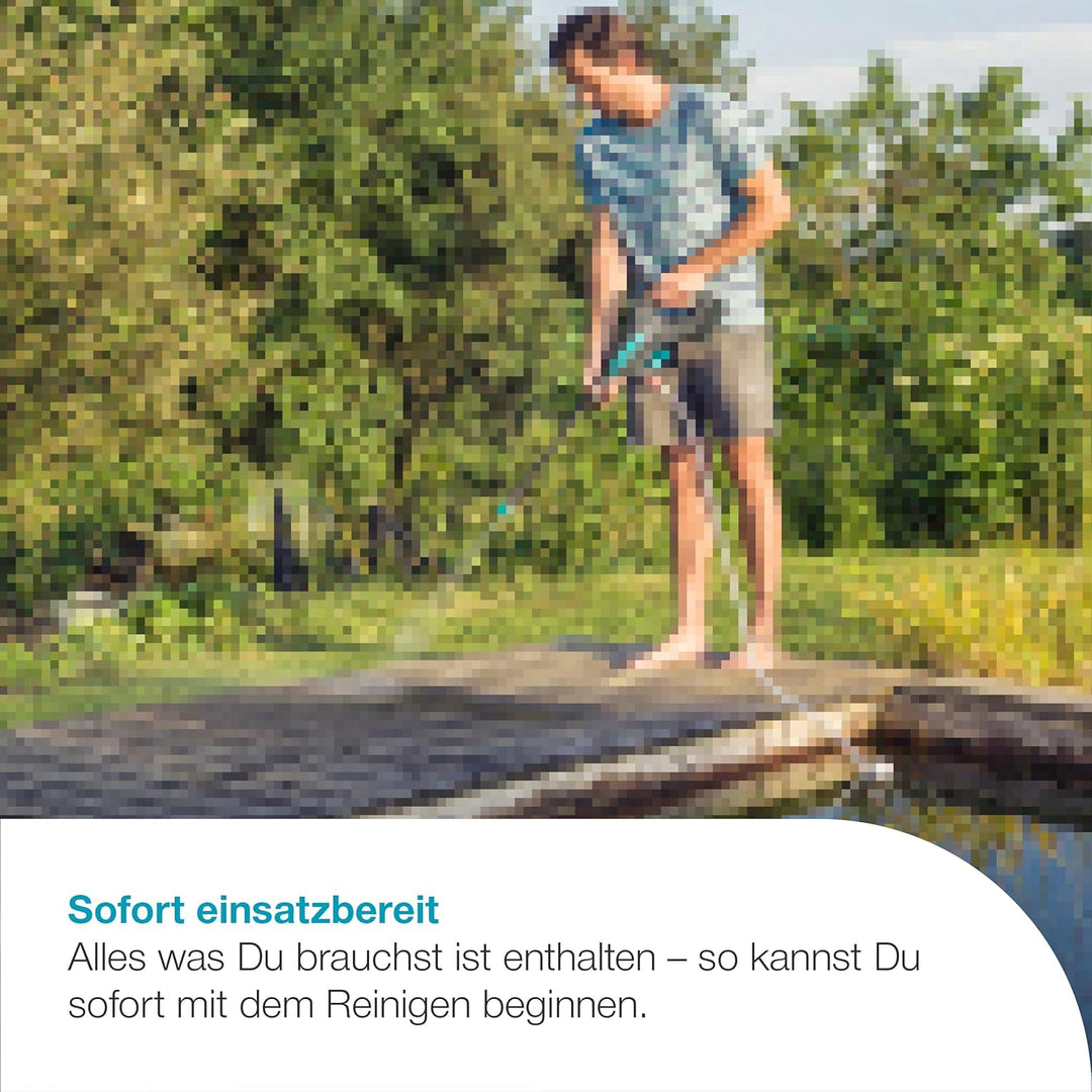 Gardena Akku-Mitteldruckreiniger AquaClean 24/18V P4A Ready-To-Use Set: Akku-Reiniger für den Aussen