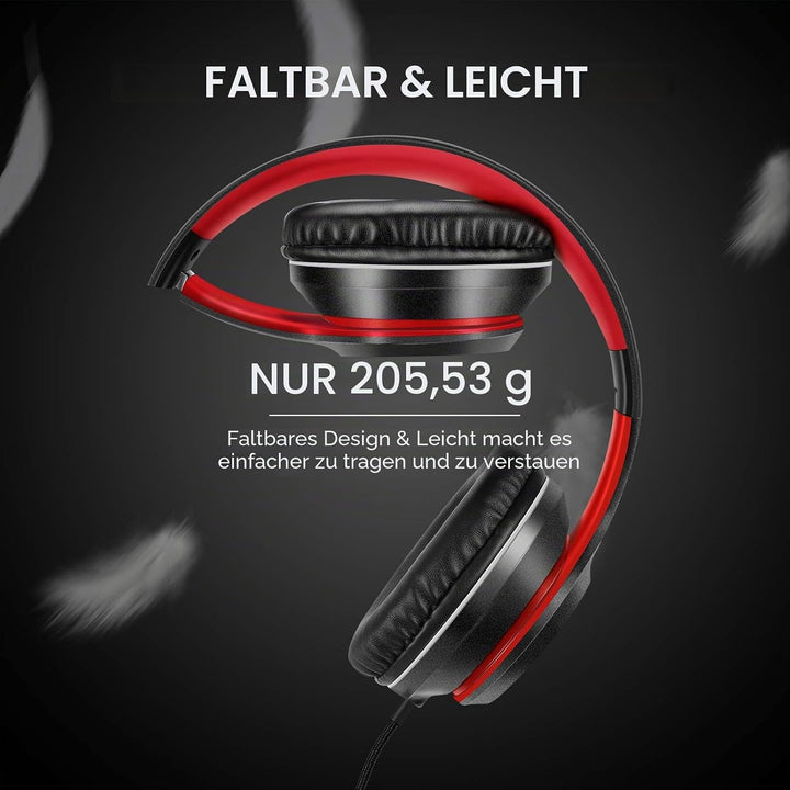 LORELEI X8 Over-Ear-Kopfhörer mit Mikrofon mit 1,45 m verwicklungsfreier Nylonschnur und 3,5-mm-Stec