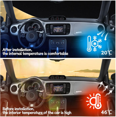 wasserdichte Autoabdeckung für VW Beetle 1960-2023, 210D Allwetter-Vollständige Autoabdeckung mit Re