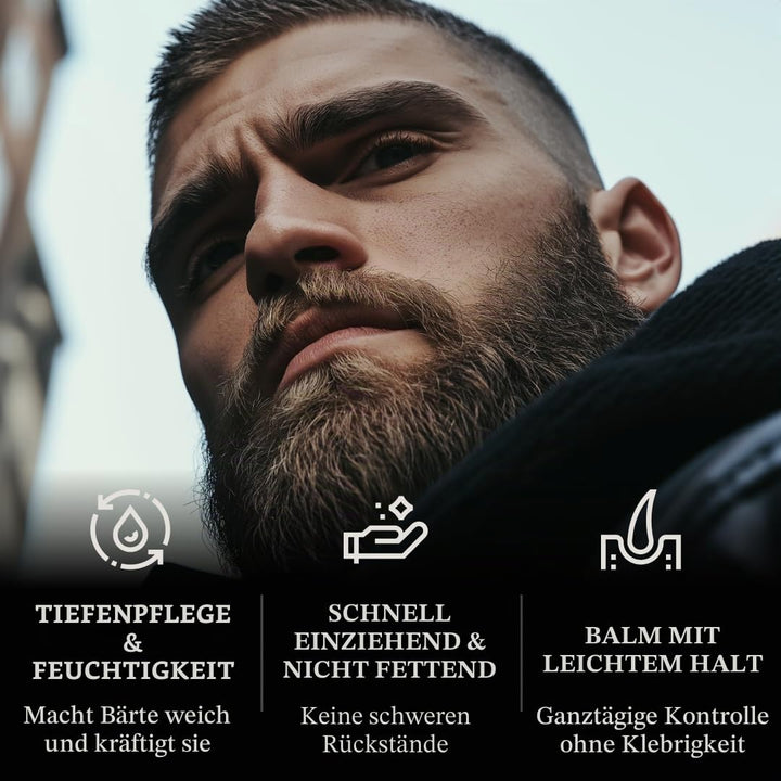 Striking Viking Beard Oil & Balm Set - Unscented - 2x2 fl oz - 2pcs (30g / 30ml, Unparfümiert) Unpar