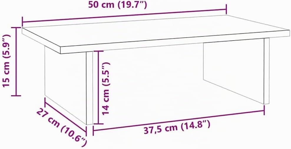 vidaXL Monitorständer Schreibtischaufsatz Monitorerhöhung Bildschirm Aufsatz Bildschirmerhöhung Bild