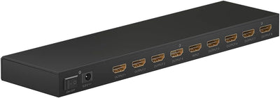 goobay 58484 HDMI Splitter 1 auf 8 / HDMI Verteiler unterstützt Auflösungen bis zu 4K@ 60Hz /1x HDMI