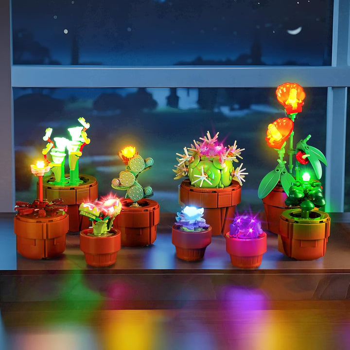 Led Licht Set für Lego 10329 Icons Mini Pflanzen (Kein Lego), Dekorationsbeleuchtungsset für Lego Ti