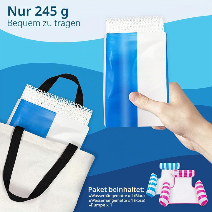 Luftmatratze Pool Wasserhängematte für Erwachsene, Xndryan 2 Stück 4 In 1 Aufblasbare Tanning Pool H