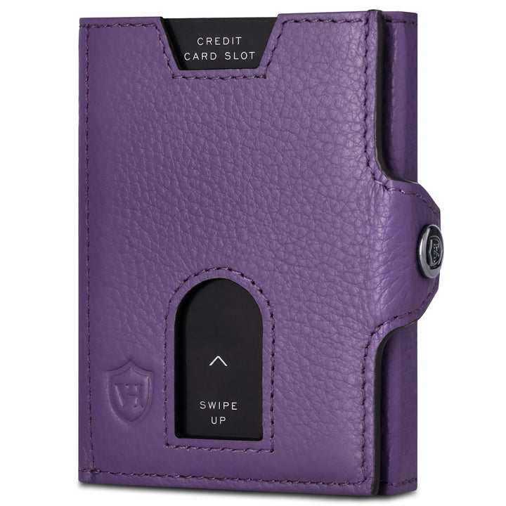 VON HEESEN Slim Wallet mit XL Münzfach &amp; RFID Schutz - Leder Geldbörse Herren klein - Mini Geldbeute