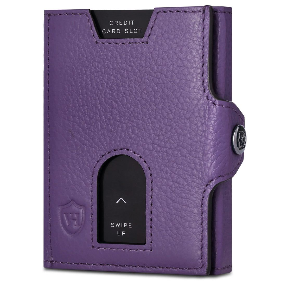 VON HEESEN Slim Wallet mit Münzfach &amp; RFID Schutz - Leder Geldbörse Herren klein - Mini Geldbeutel D
