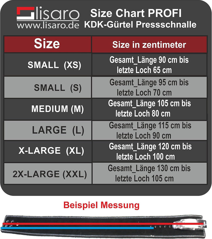lisaro KDK Gürtel/Profi Wettkampfgürtel aus Leder mit Pressschnalle, 10 MM KDK Powerlifting Gürtel [