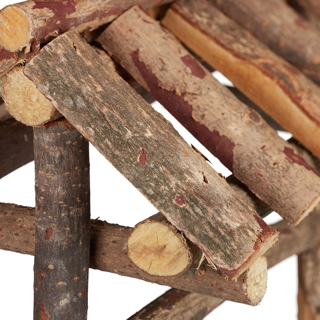 Relaxdays, natur Holzbrunnen Garten, dekorativer Zierbrunnen aus Holz, Gartenbrunnen mit Rinde, HxBx