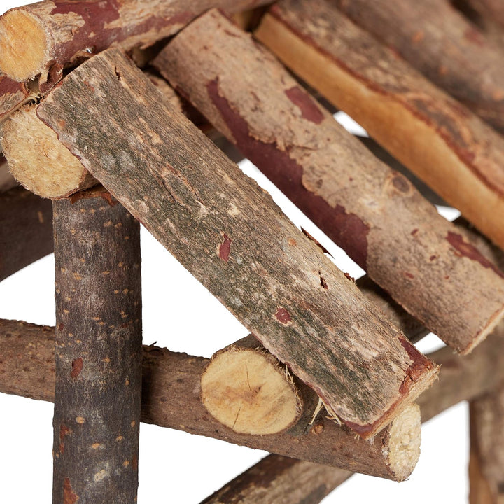 Relaxdays, natur Holzbrunnen Garten, dekorativer Zierbrunnen aus Holz, Gartenbrunnen mit Rinde, HxBx