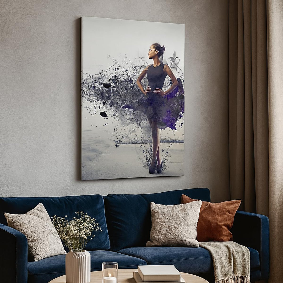 Bilder auf Leinwand 55x100cm Leinwandbild mit Rahmen Afrika modell schönheit komposition Gross Wandd