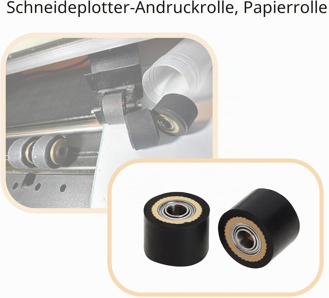 4 Stück Andruckrolle 4 X 10 X 14 mm Plotterschneiderrolle Papiereinzugsrolle Kompatibel mit Mimaki C