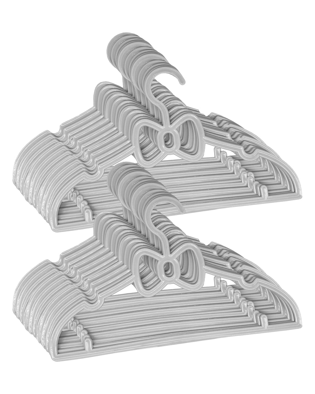 Kleiderbügel für Kinder, Kunststoff, mehrfarbig, Multipack Code 9830 (30, 9836-Grau) 30 9836-grau, 3
