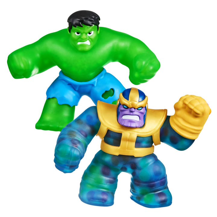 Heroes of Goo Jit Zu Marvel Versus Pack - Hulk vs Thanos, Squishy, Stretchy, Gooey Heroes, Perfect C