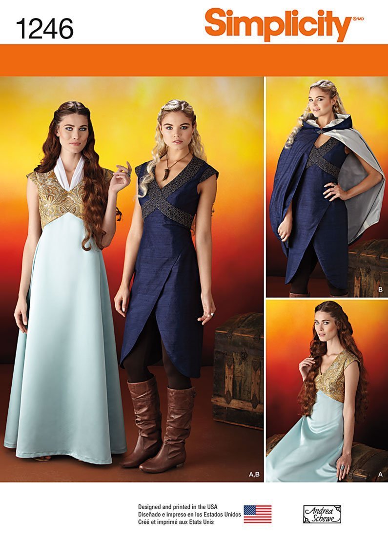 Simplicity Creative Mustern 1246 Misses 'Fantasy Kostüme, Grösse: R5 14–16–18–20–22