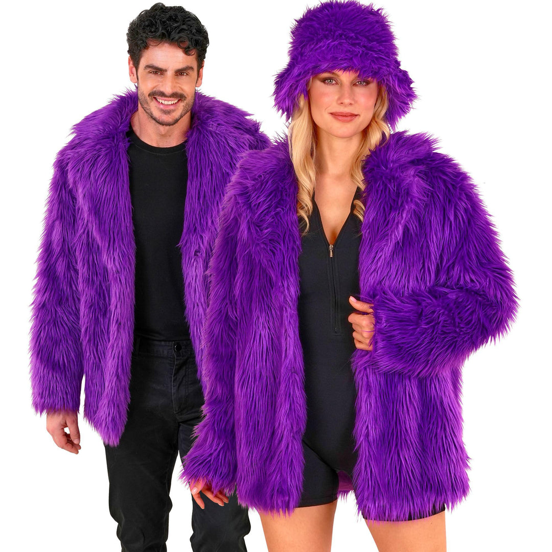 W WIDMANN MILANO Party Fashion - Kunstfell-Jacke für Damen und Herren, Plüschjacke, Kostüm, Party Ou