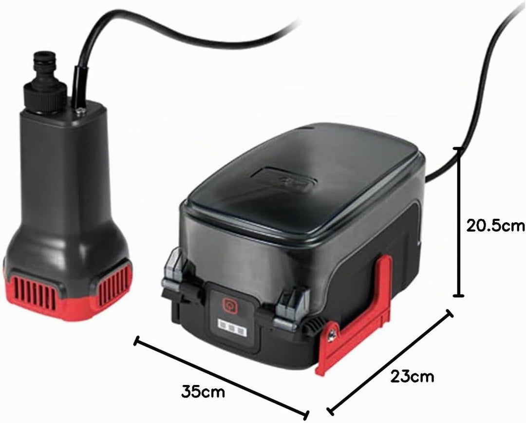 WALTER Li-Ion-Akku Regenfasspumpe 18 V, ideal zum Ab-/Umpumpen von Regenwasser &amp; für Gartenbewässeru