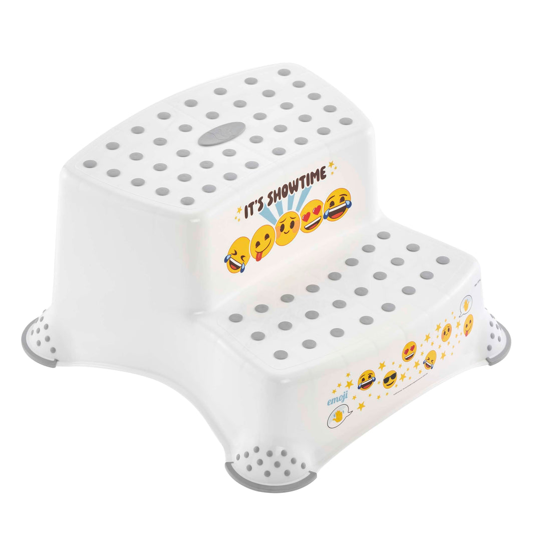 keeeper igor Zweistufiger Tritthocker Emoji, Ab ca. 3 bis ca. 14 Jahre, Anti-Rutsch-Funktion, Weiss
