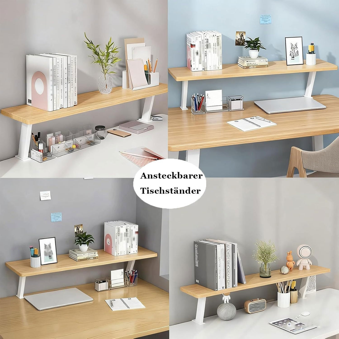 Klemmbares Schreibtisch Organizer Regal 60x20cm, Adjustable Desk Shelf Clamp mit Klemme TischverläNg