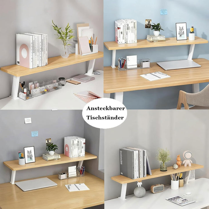 Klemmbares Schreibtisch Organizer Regal 80x20cm, Adjustable Desk Shelf Clamp mit Klemme TischverläNg
