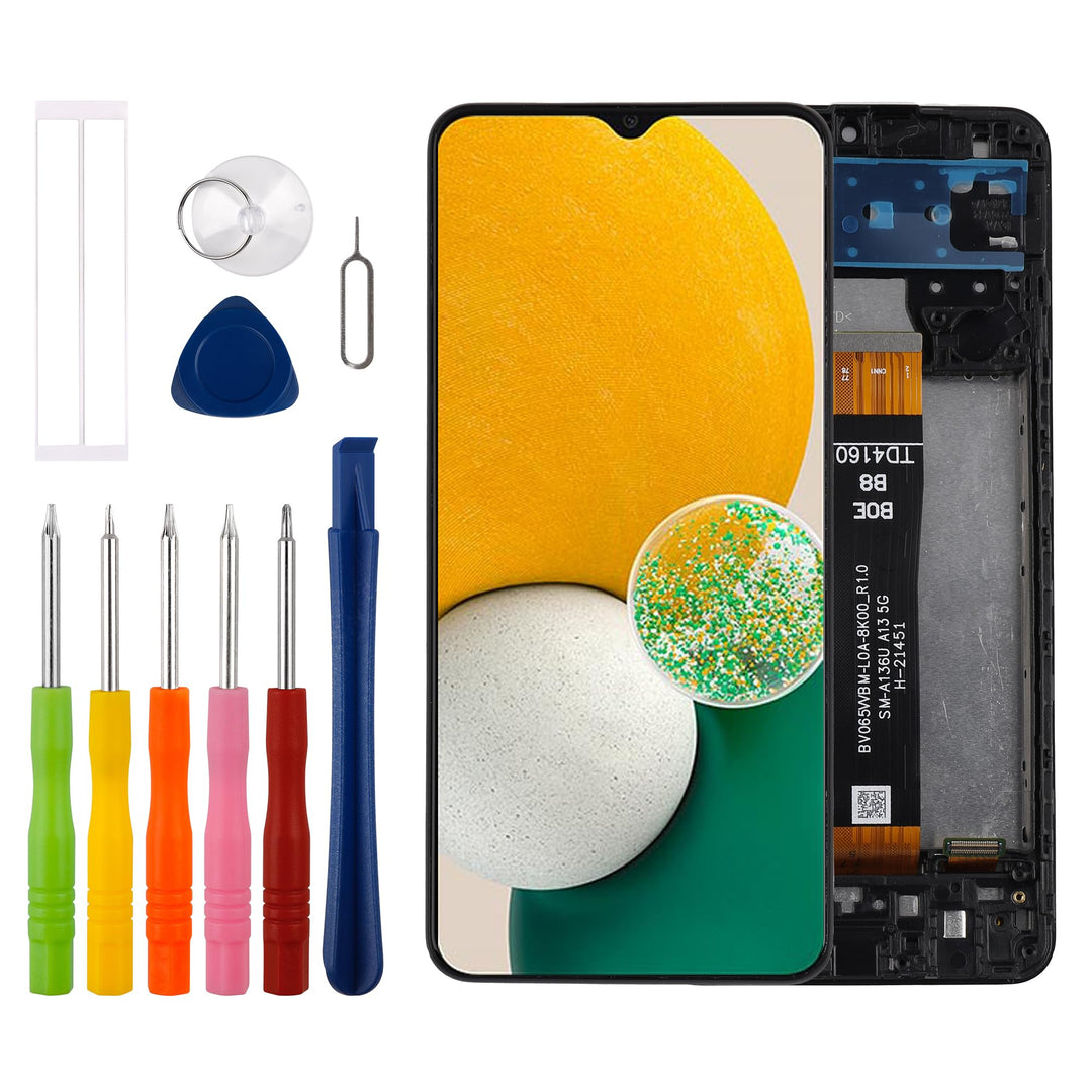 Duotipa [Mit Rahmen] Neue Touch Screen Digitizer Assembly für Samsung Galaxy A13 5G LCD Diaplay für