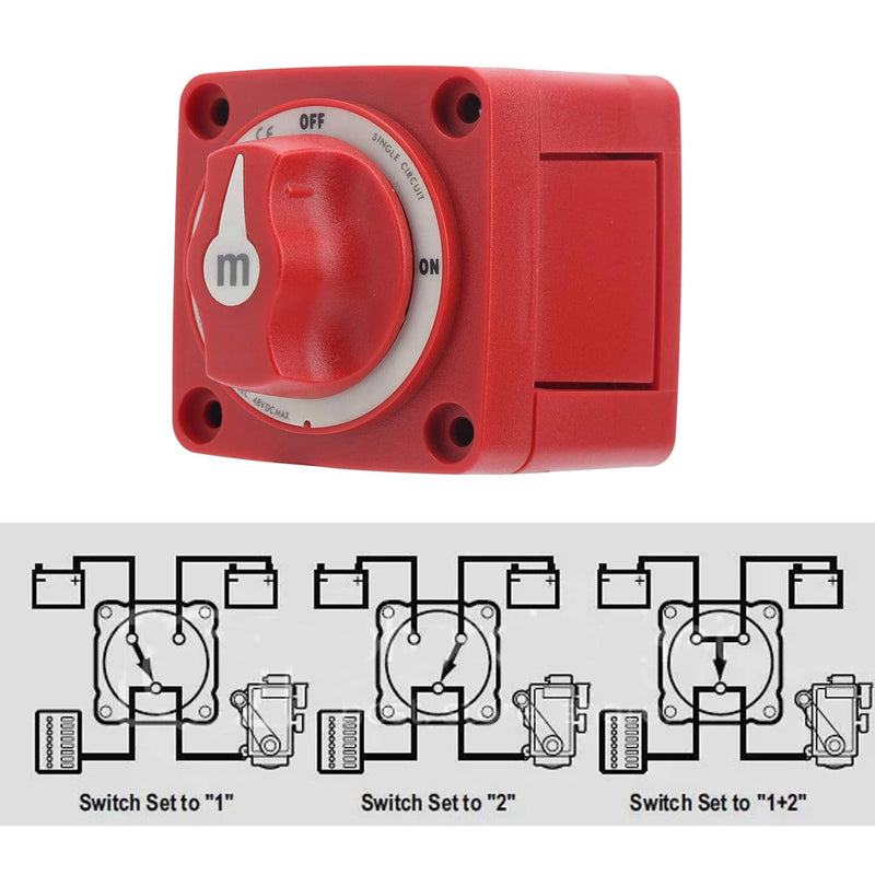 Hochstrom-Ausschalter Netzschalter DC 48V 300A Batterietrennschalter Hauptschalter Trenntrenner mit