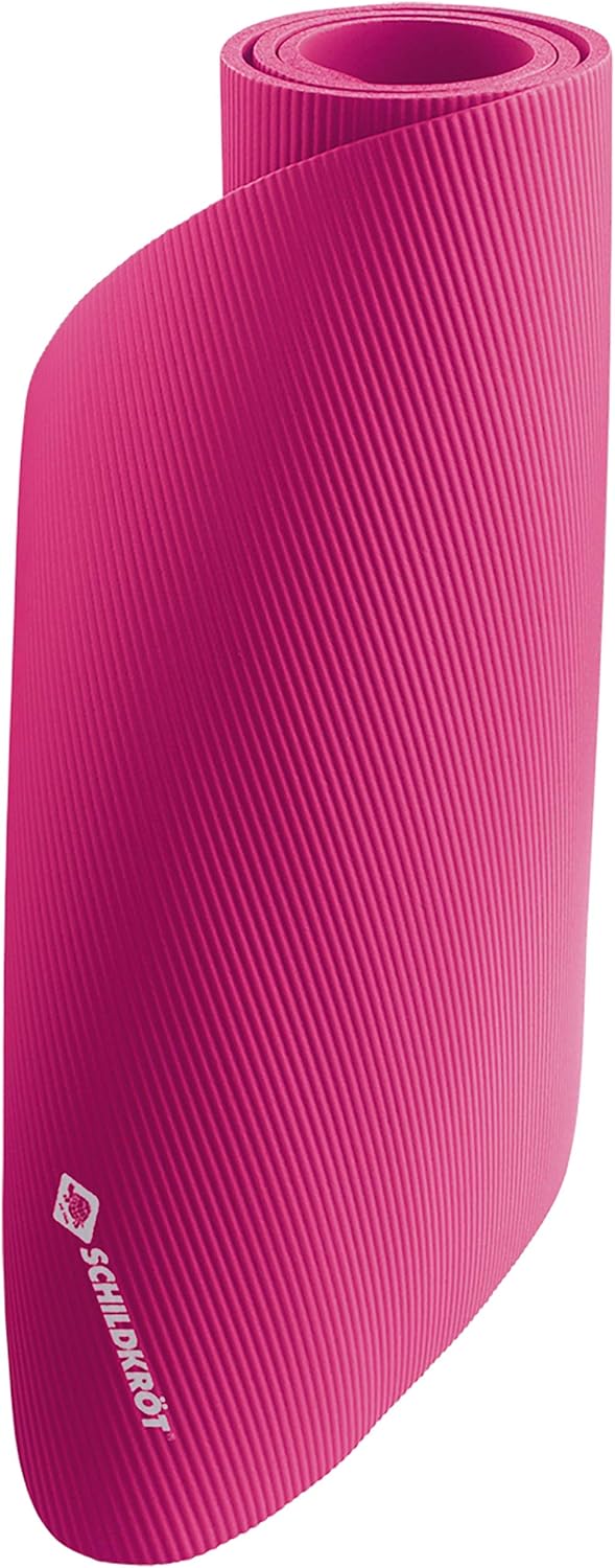 Schildkröt Fitnessmatte, 10 mm, rutschfeste Gymnastikmatte, mit Tragegurt, 185 x 61 x 1,0cm Pink, 96