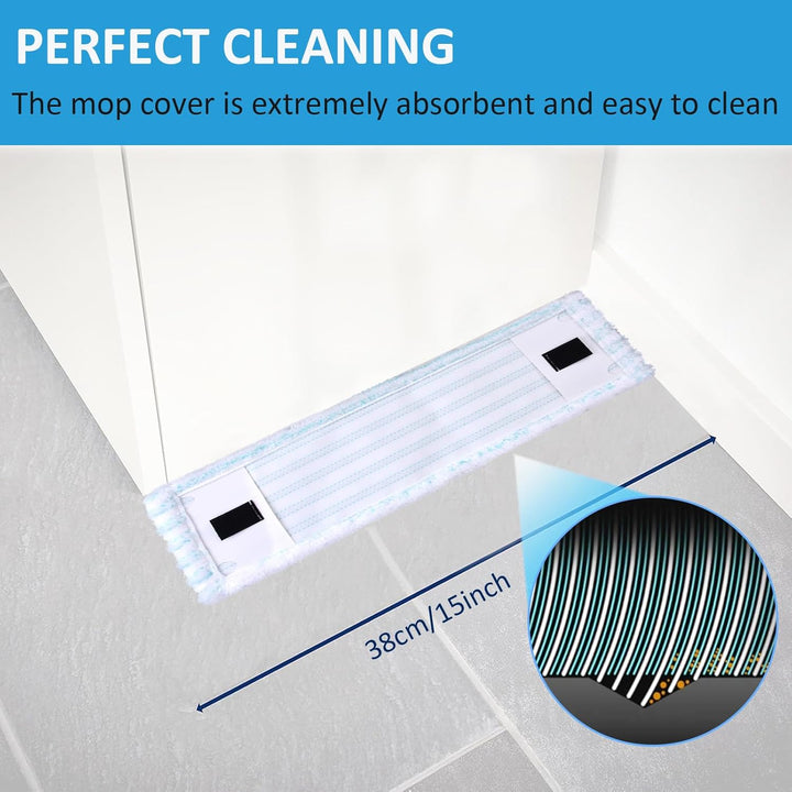 4 Stück Wischbezug für Leifheit Clean Twist M Ergo 2.0 Bodenwischer, 2 Arten Mikrofaser System Ersat