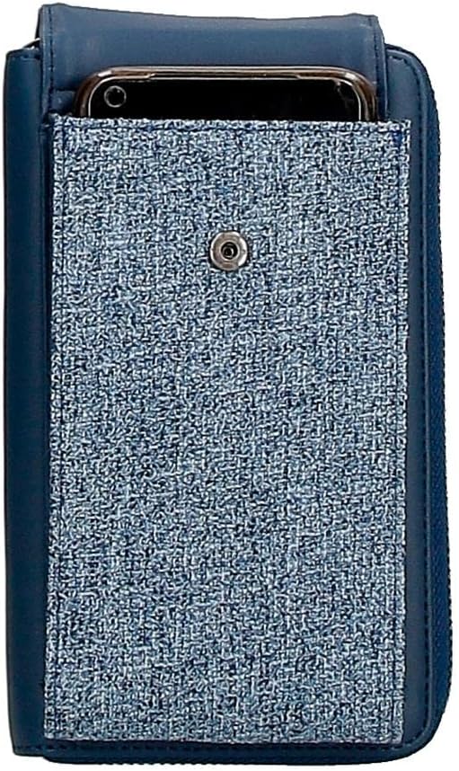 Pepe Jeans Maddie Umhängetasche Handyhalter Blau 11x17,5x2,5 cm Polyester mit Kunstlederdetails Blau